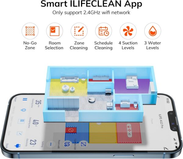 ILIFE A12 Pro Robot Vacuum and Mop Combo - Image 19